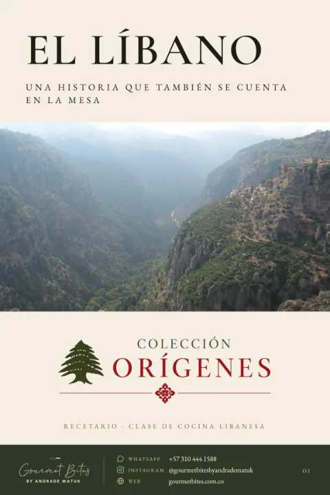 Portada del recetario: El Líbano, una historia que también se cuenta en la mesa